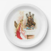 ピンクおよび獣の美しい ペーパープレート (正面)