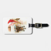 ピンクおよび獣の美しい ラゲッジタグ (正面横)
