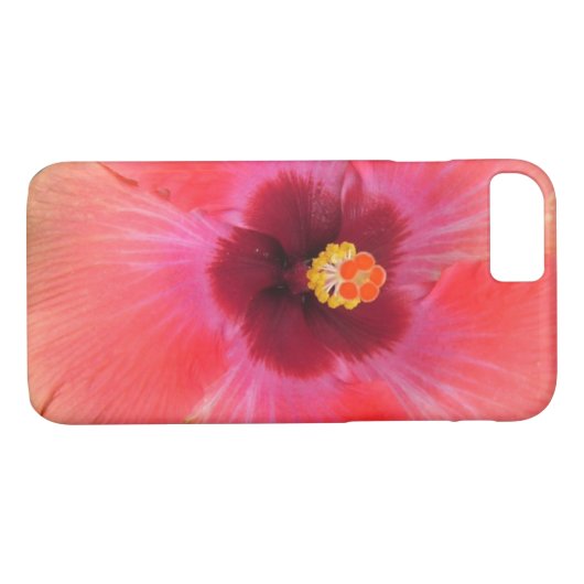 ピンクおよび珊瑚のハイビスカスの電話箱 Case-Mate iPhoneケース (裏面(横))