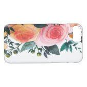 ピンクおよび珊瑚のバラのiPhone 7の場合 Case-Mate iPhoneケース (裏面(横))