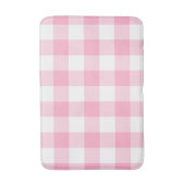 ピンクおよび白いバッファローの点検のバス・マット バスマット (正面縦)