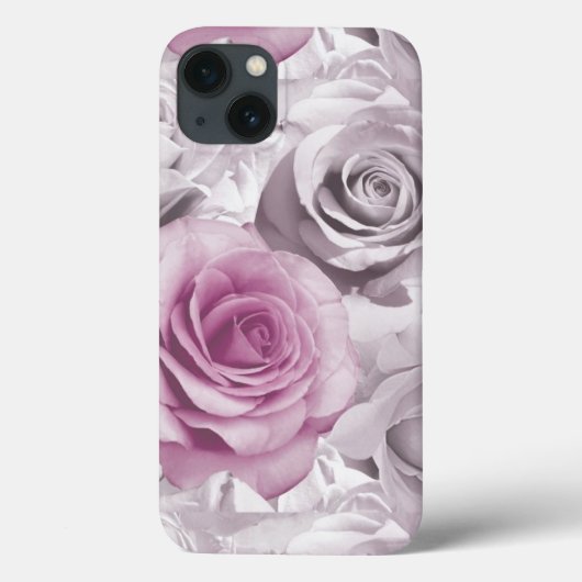 ピンクおよび白いバラのiPadの網膜の箱 Case-Mate iPhoneケース (裏面)