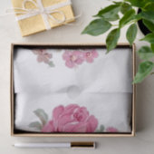 ピンクおよび白いヴィンテージのバラ 薄葉紙 (ギフト)