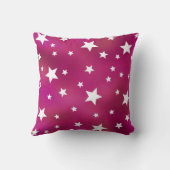 ピンクおよび白い星 クッション (裏面)