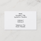 ピンクおよび白い水玉模様パターン 名刺 (裏面)