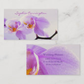 ピンクおよび白い蘭 名刺 (正面/裏面)