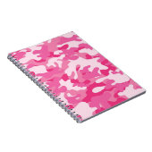 ピンクおよび白い迷彩柄のデザイン ノートブック (右側)