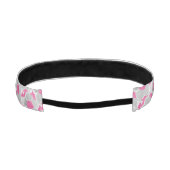ピンクおよび白のサッカーボールの⚽ アスレチックヘッドバンド (裏面)