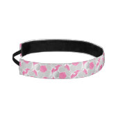 ピンクおよび白のサッカーボールの⚽ アスレチックヘッドバンド (左)