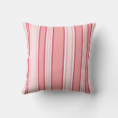 ピンクおよび白のストライプ クッション (裏面)