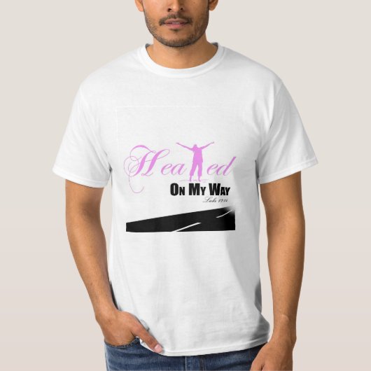 ピンクおよび白は私の方法Tシャツで直りました Tシャツ (正面)