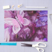 ピンクおよび紫色のクリスマス 薄葉紙 (クラフト)