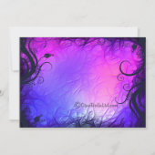 ピンクおよび紫色のバチェロレッテの招待状 招待状 (裏面)