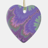 ピンクおよび紫色のペイズリー セラミックオーナメント (右)