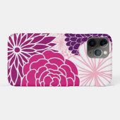 ピンクおよび紫色のモダンな花柄 Case-Mate iPhoneケース (裏面(横))