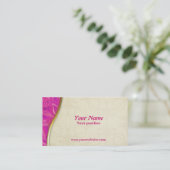 ピンクおよび紫色の名刺 名刺 (スタンド正面)