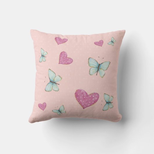 ピンクおよび紫色の名前をカスタムするの睡眠のバニー クッション (裏面)