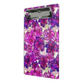 ピンクおよび紫色の抽象的な花模様 ミニクリップボード (アングル2)