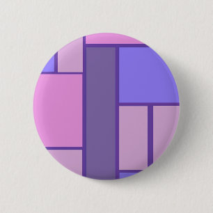 ピンクおよび紫色の抽象芸術 缶バッジ