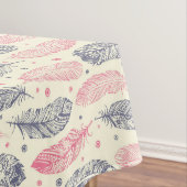 ピンクおよび紫色の民族の羽パターン テーブルクロス (インサイチュ)