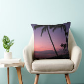 ピンクおよび紫色の熱帯日没の装飾用クッション クッション (椅子)