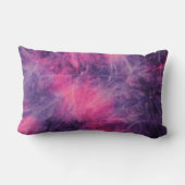 ピンクおよび紫色の絞り染めの装飾用クッション ランバークッション (裏面)