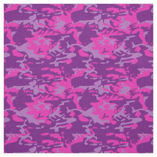ピンクおよび紫色の迷彩柄 ファブリック (見本)