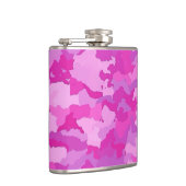 ピンクおよび紫色の迷彩柄 フラスク (右)