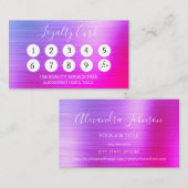 ピンクおよび紫色ビジネスホイルのロイヤリティの穿孔器 ロイヤリティカード (正面/裏面)