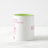 ピンクおよび緑のカスタムなギリシャの女子学生クラブのギフト マグカップ (中央)