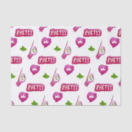 ピンクおよび緑のティッシュペーパー 薄葉紙