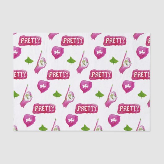 ピンクおよび緑のティッシュペーパー 薄葉紙 (正面)