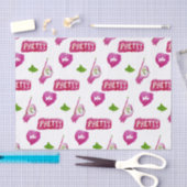 ピンクおよび緑のティッシュペーパー 薄葉紙 (クラフト)