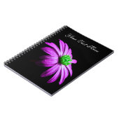 ピンクおよび緑のデイジー ノートブック (左側)