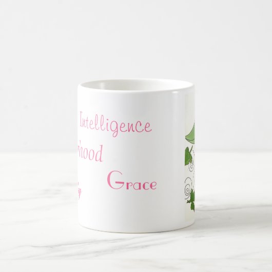 ピンクおよび緑のマグ コーヒーマグカップ (中央)