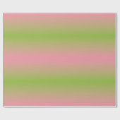 ピンクおよび緑の勾配は包装紙を縞で飾ります ラッピングペーパー (フラット)