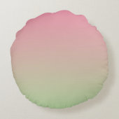 ピンクおよび緑 ラウンドクッション (裏面)
