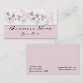 ピンクおよび藤色の名刺の蝶視野 名刺 (正面/裏面)