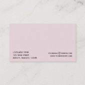 ピンクおよび藤色の名刺の蝶視野 名刺 (裏面)