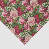 ピンクおよび赤いバラ 薄葉紙 (詳細)