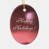 ピンクおよび金ゴールドのの告知の天使宝石 セラミックオーナメント (裏面)