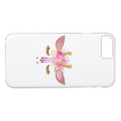 ピンクおよび金ゴールドのキリンの電話箱 Case-Mate iPhoneケース (裏面(横))