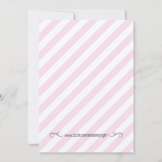 ピンクおよび金ゴールドのグリッターの誕生日の招待状 招待状 (裏面)