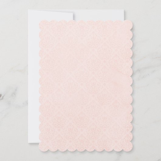 ピンクおよび金ゴールドのプリンセスのバースデーパーティ招待状 招待状 (裏面)