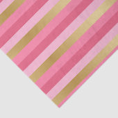 ピンクおよび金ゴールドは縞で飾ります 薄葉紙 (詳細)