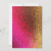 ピンクおよび金ゴールドホイルの一見の結婚式招待状 招待状 (裏面)