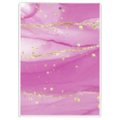 ピンクおよび金ゴールド先生バインダー クリップボード (裏面)