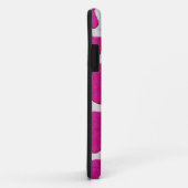 ピンクおよび銀製のキリン Case-Mate iPhoneケース (裏面/右)