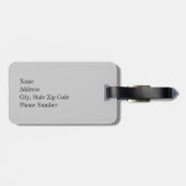 ピンクおよび銀製のフェイクなグリッターシェブロン ラゲッジタグ (裏面横)