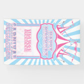 ピンクおよび青いカーニバルのパーティーの旗 横断幕 (横)